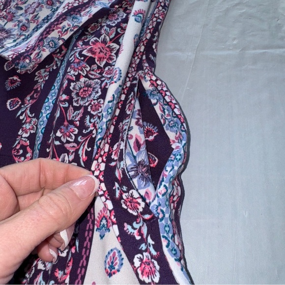 Ellen Tracy Purple and Pink Casual Sundress - Picture 4 of 4